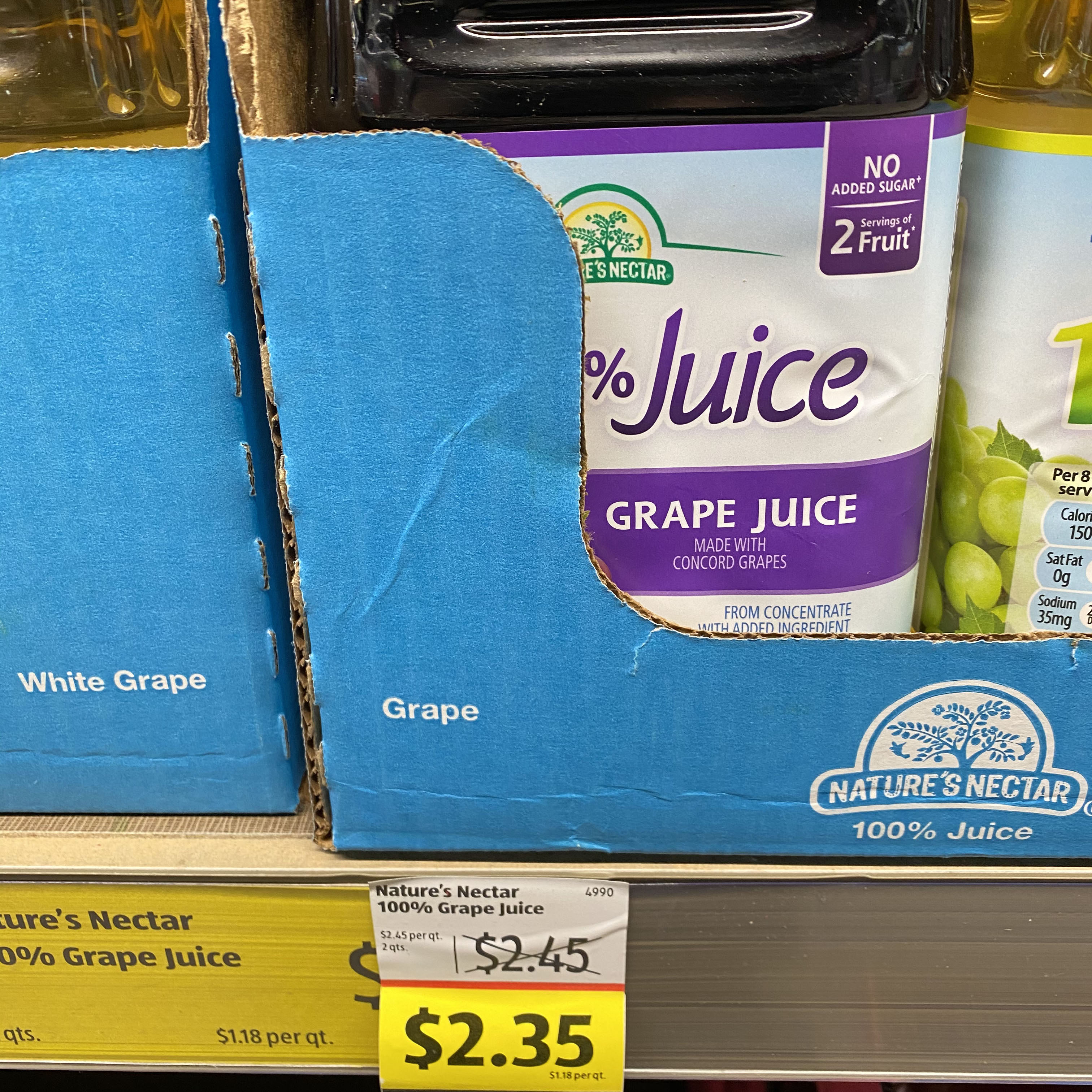 $1.18 per quart at Aldi